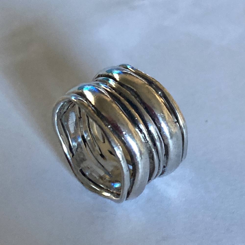 Sterling Silver Stacked Type Ring - image 3